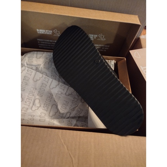 Project Cloud Platform Sandals Women-Plush & Soft Insole Wedge Slides-Black 10 - Picture 3 of 5